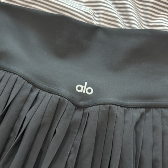 Alo Yoga Grand Slam Tennis Skirt High Waisted, Pleaded Black Size Large - Picture 3 of 7